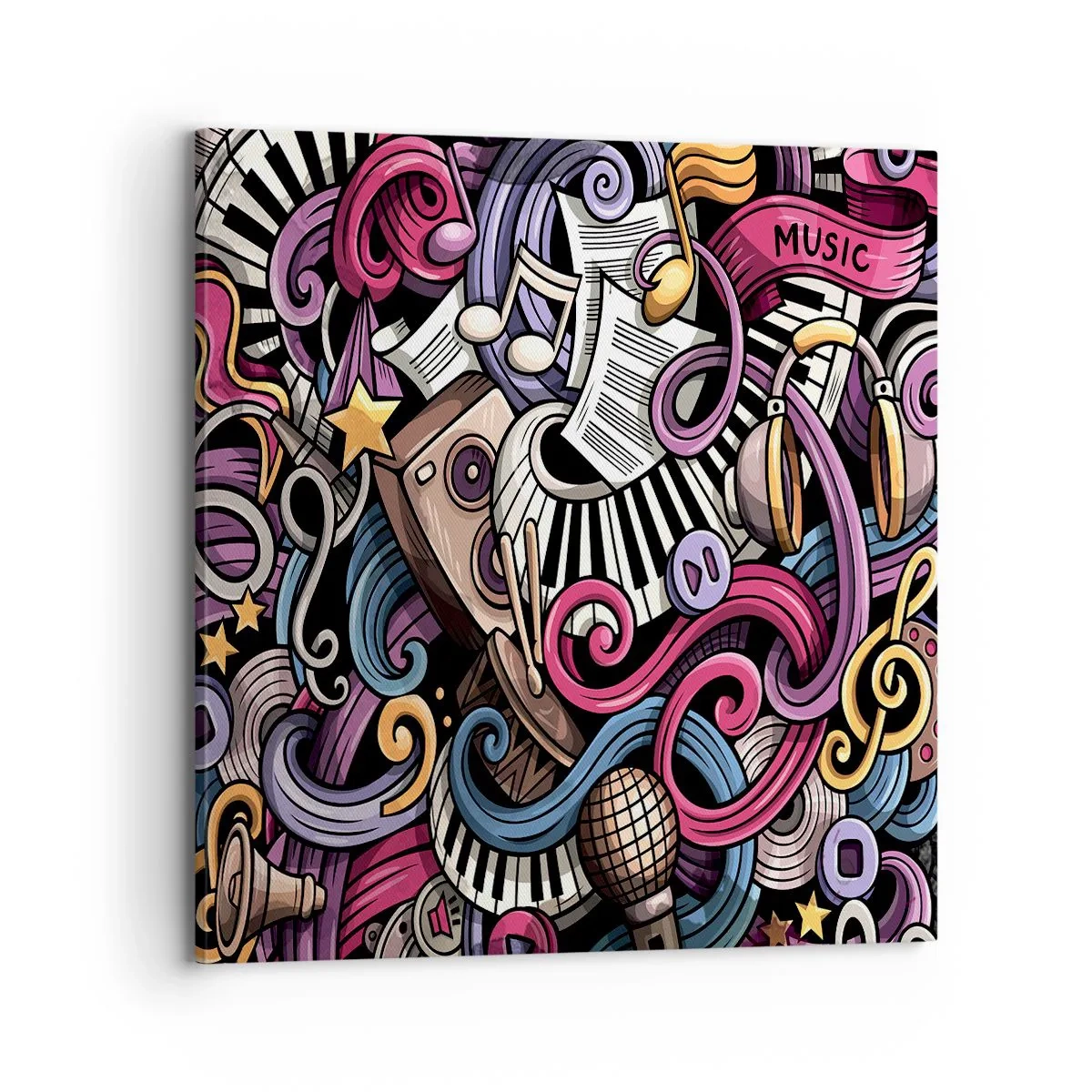 Impression sur toile - Image sur toile - Mélodie compliquée - 70x70 cm