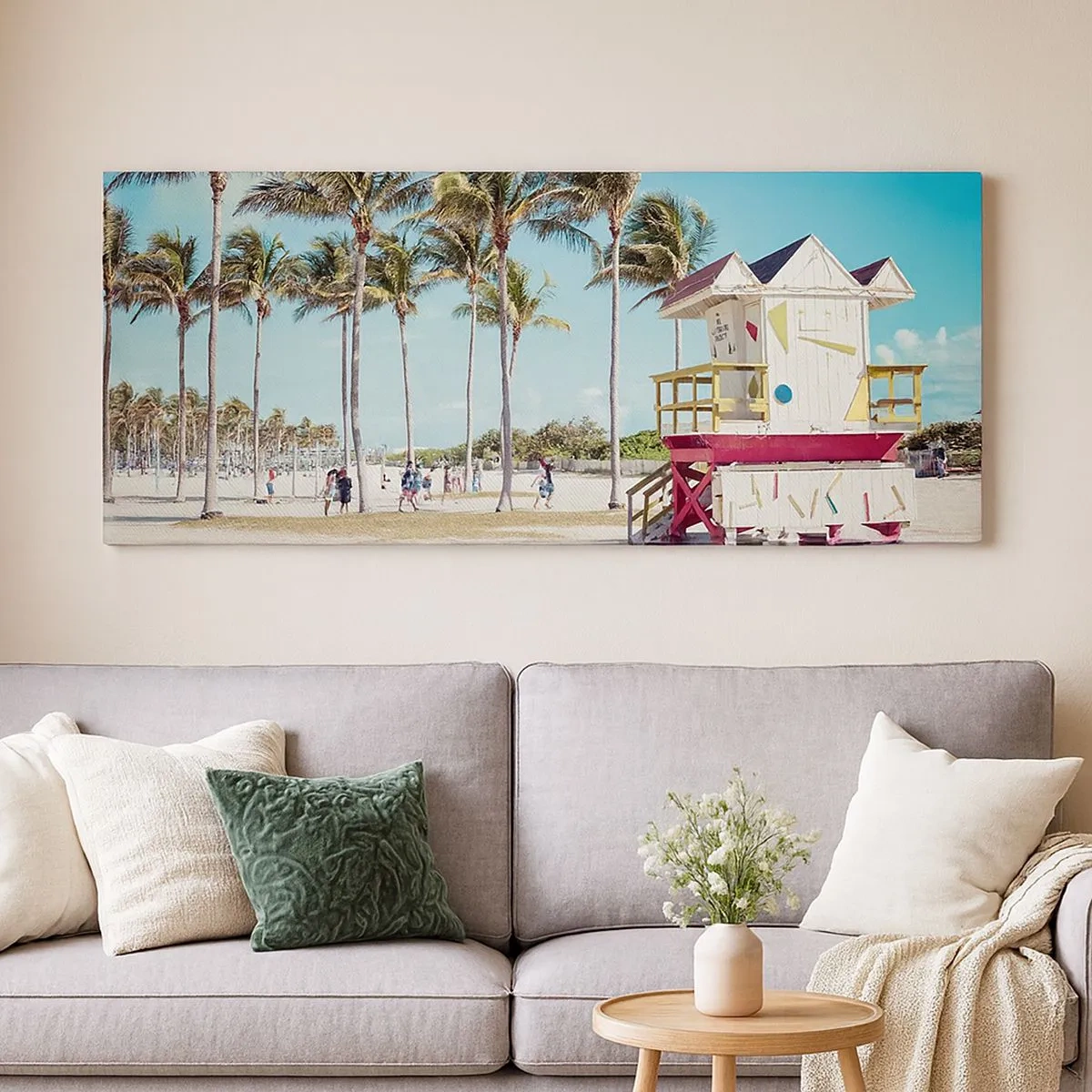 Impression sur toile - Image sur toile - Une belle journée devant toi - 100x40 cm