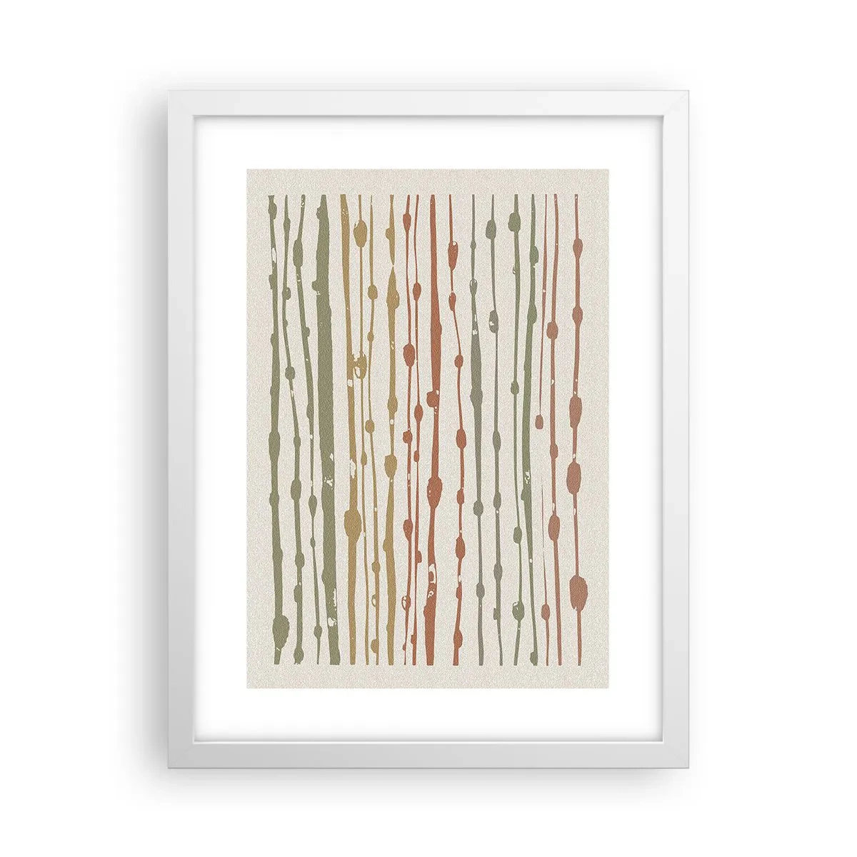 Affiche dans un cadre blanc - Poster - Notation musicale des couleurs - 30x40 cm