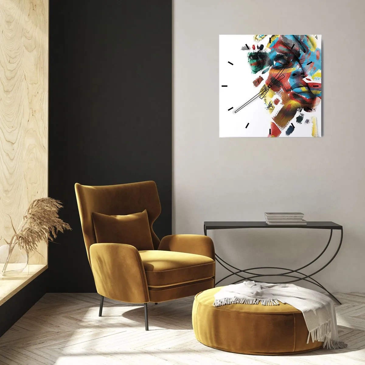 Horloge murale - Pendule murale - Personnalité colorée - 30x30 cm