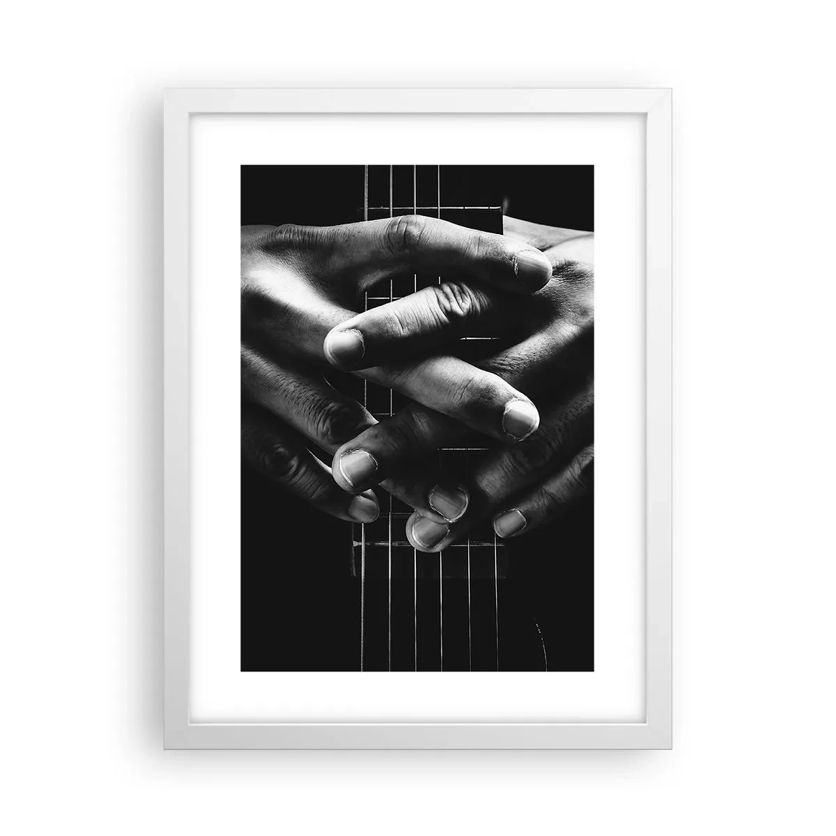 Affiche dans un cadre blanc - Poster - Prière d'artiste - 30x40 cm