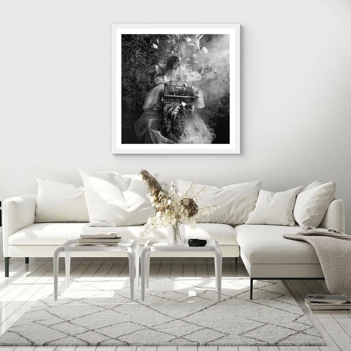 Affiche dans un cadre blanc - Poster - Tout simplement Mère Nature - 40x40 cm