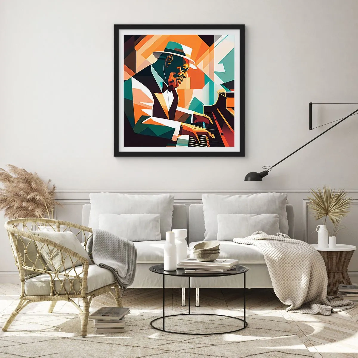 Affiche dans un cadre noir - Poster - C’est tout le jazz - 50x50 cm