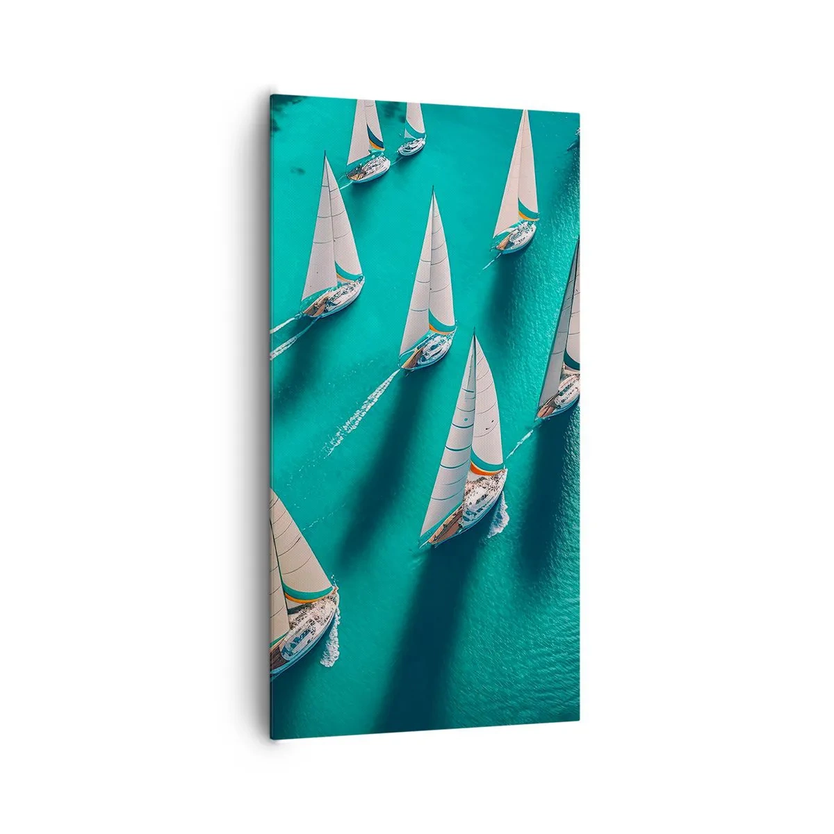 Impression sur toile - Image sur toile - Dans une compétition avec le vent - 65x120 cm