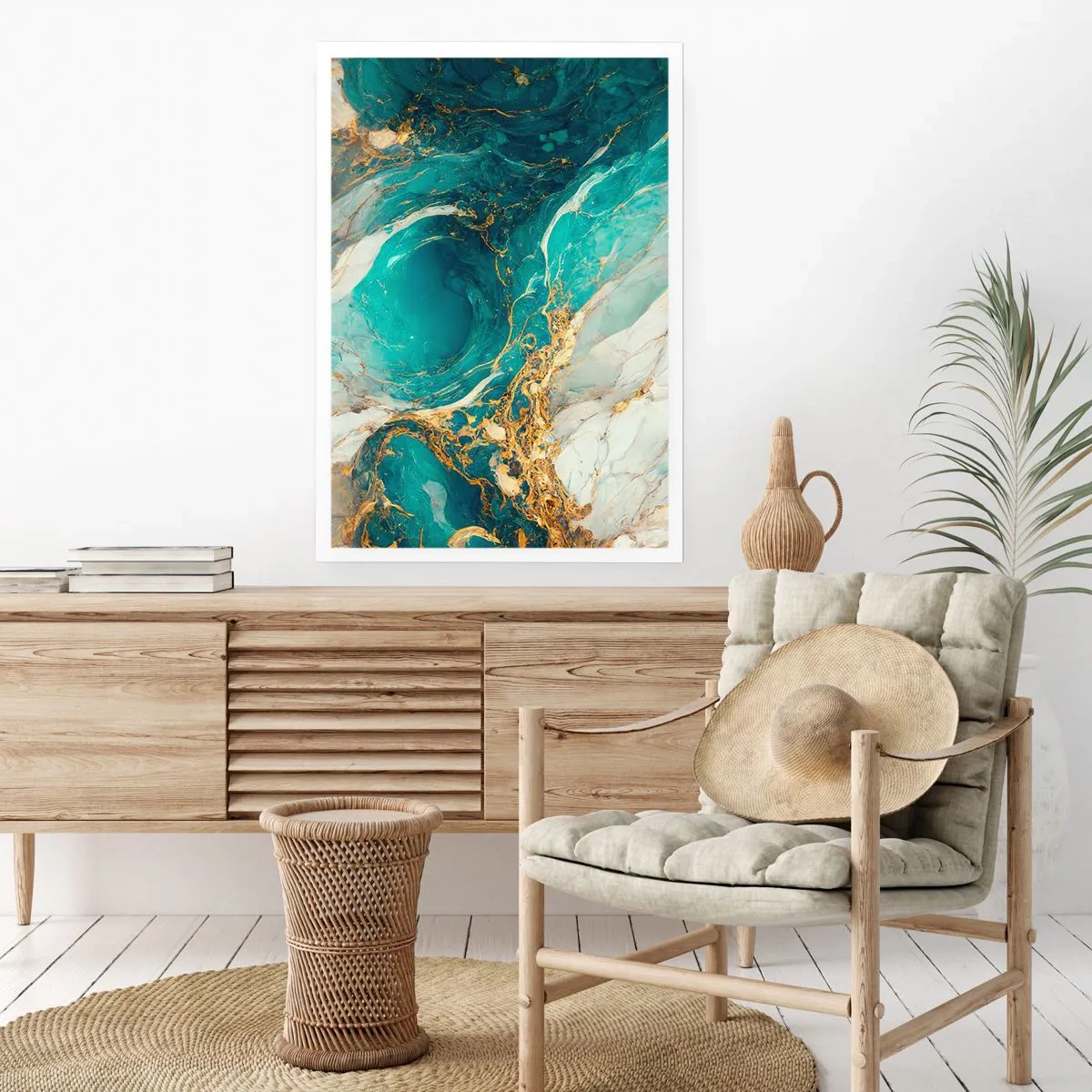 Affiche - Poster - Composition en veines d'or - 30x40 cm