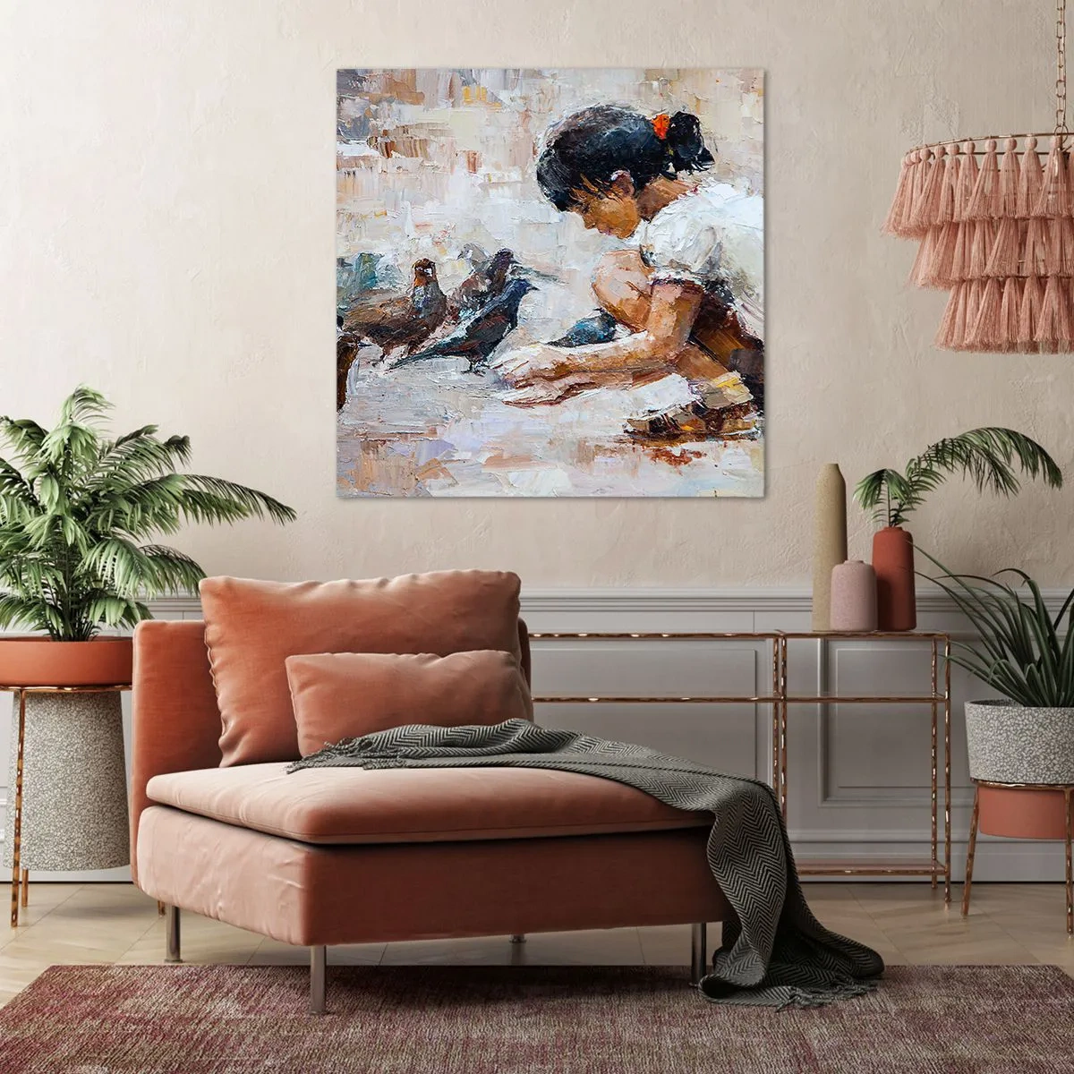 Impression sur toile - Image sur toile - Les plus petits et les plus gentils - 50x50 cm