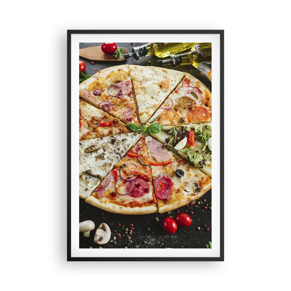Affiche dans un cadre noir - Poster - Une gamme de saveurs - 61x91 cm