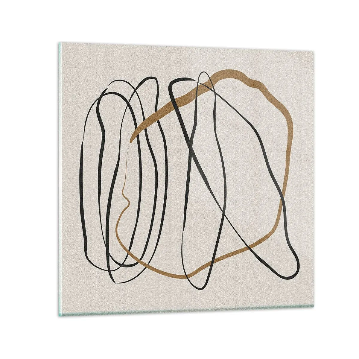 Impression sur verre - Image sur verre - Composition – danse en boucle - 70x70 cm