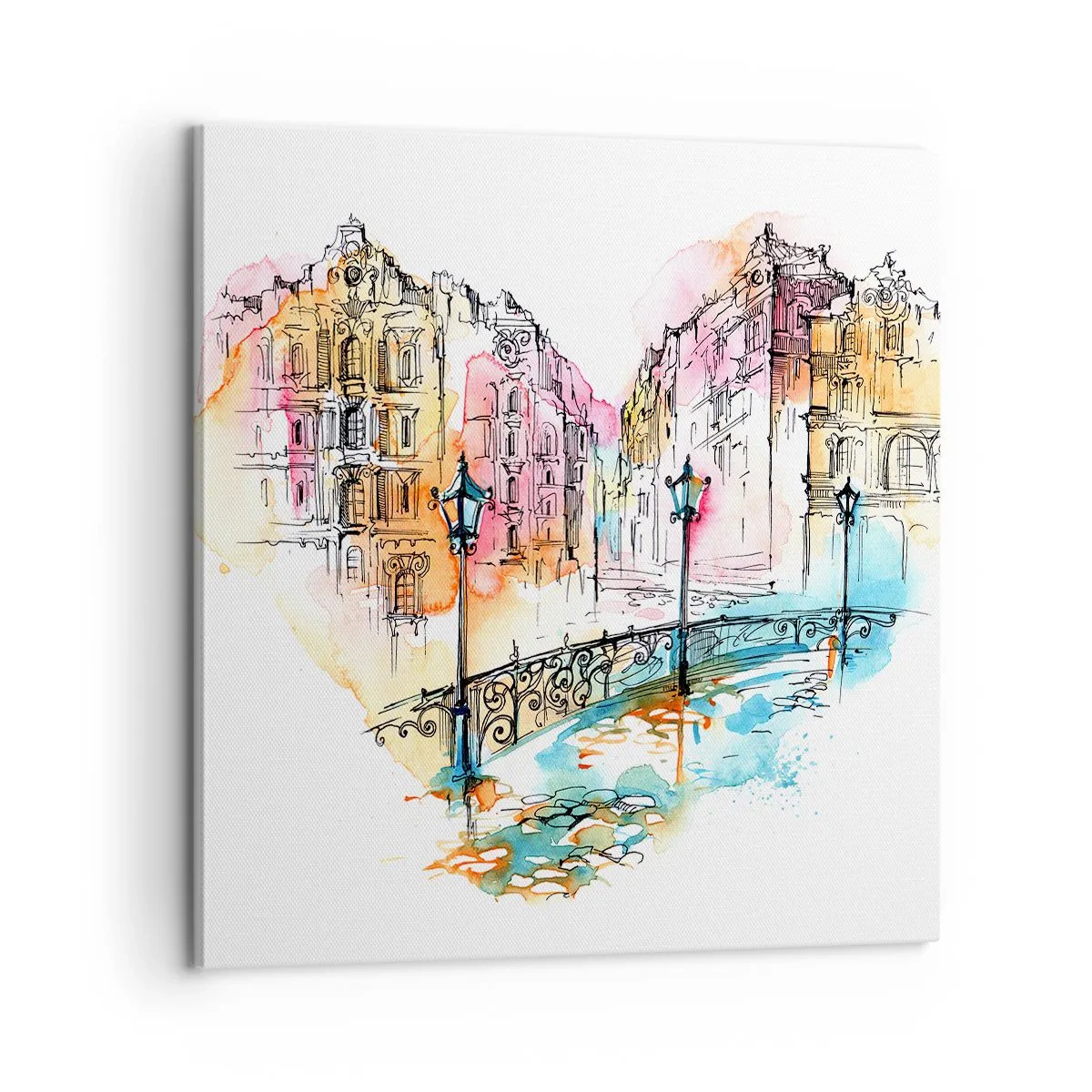 Impression sur toile - Image sur toile - Le coeur de la ville - 60x60 cm