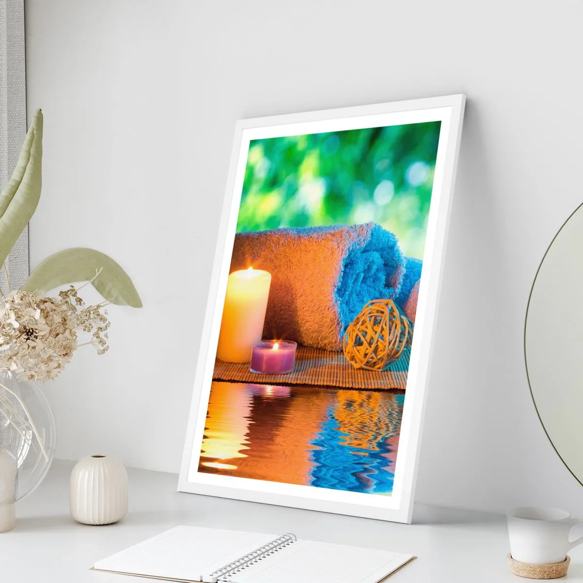 Affiche dans un cadre blanc - Poster - Temps pour le corps - 30x40 cm