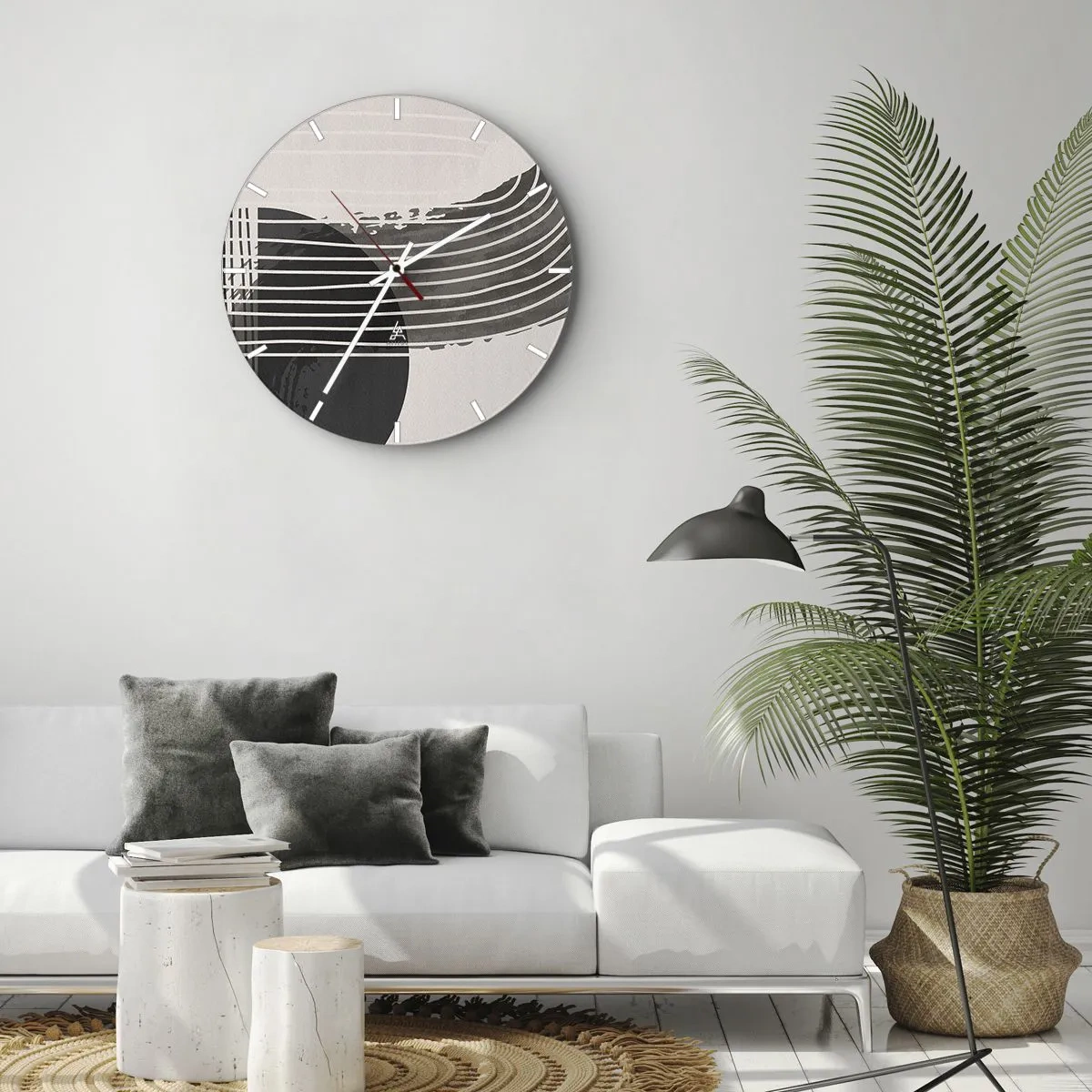 Horloge murale - Pendule murale - Aller et retour - 30x30 cm