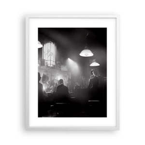Affiche dans un cadre blanc - Poster - Dans une ambiance jazz - 40x50 cm