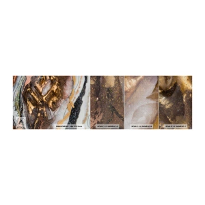 Échantillon de Papier Peint Premium Canvas - Élément de la terre - Abstraction, Graphique, Morceau - 100x30 cm