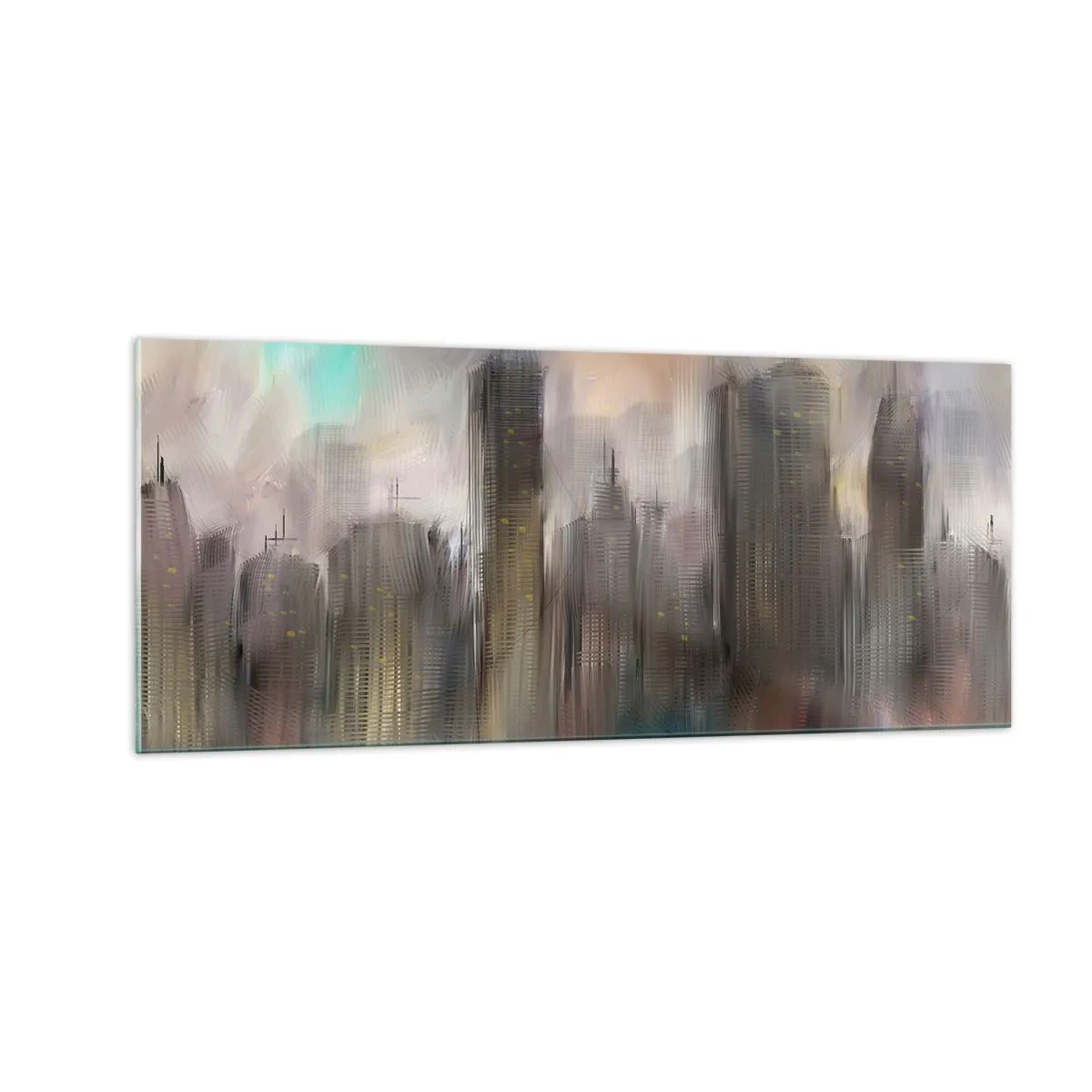 Impression sur verre - Image sur verre - Une composition d'acier, de pierre et de brouillard - 100x40 cm