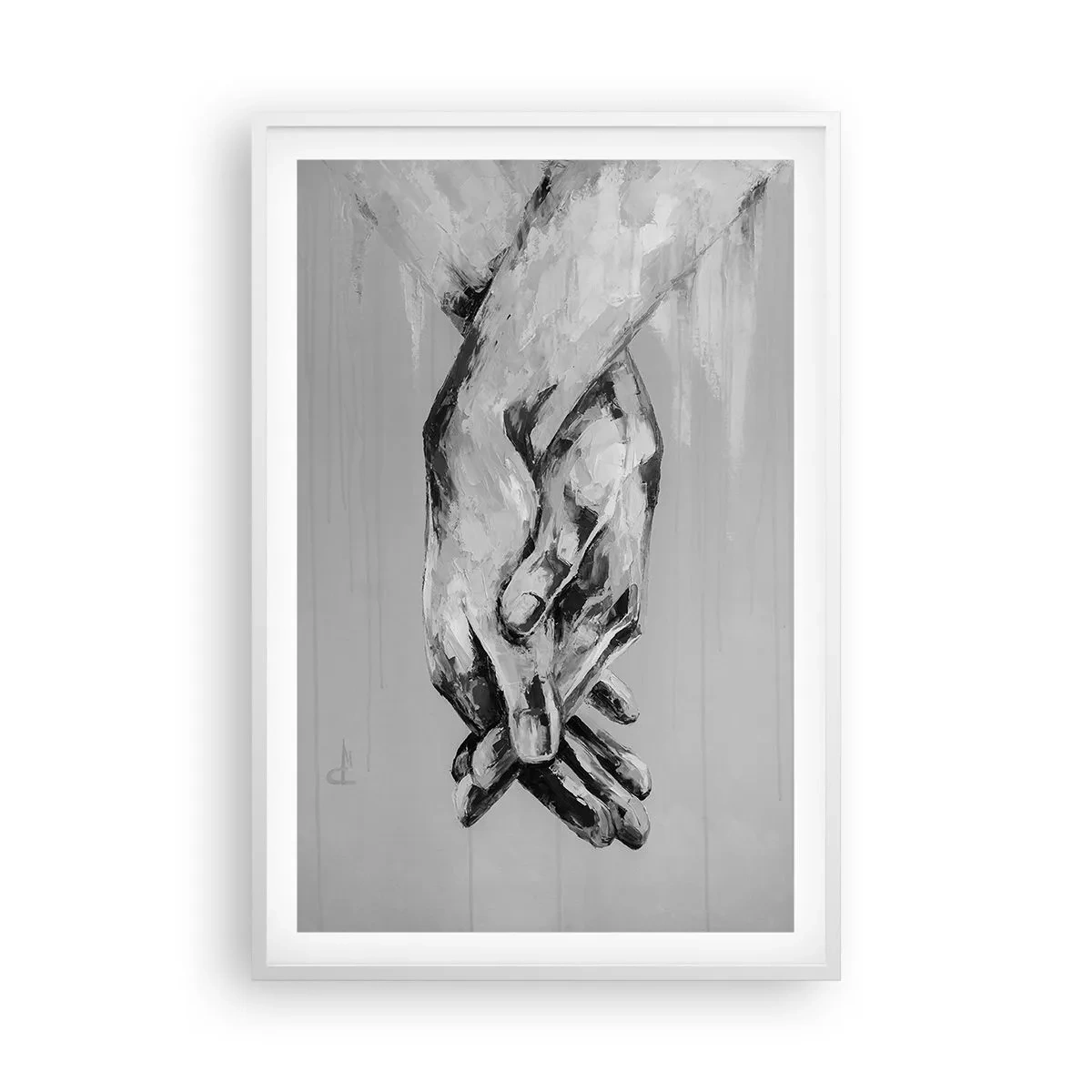 Affiche dans un cadre blanc - Poster - Début... - 61x91 cm