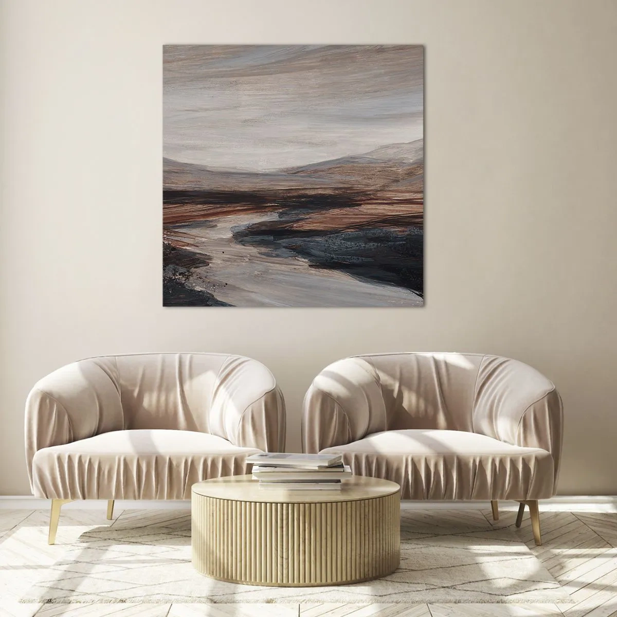 Impression sur verre - Image sur verre - Une vallée tranquille - 30x30 cm