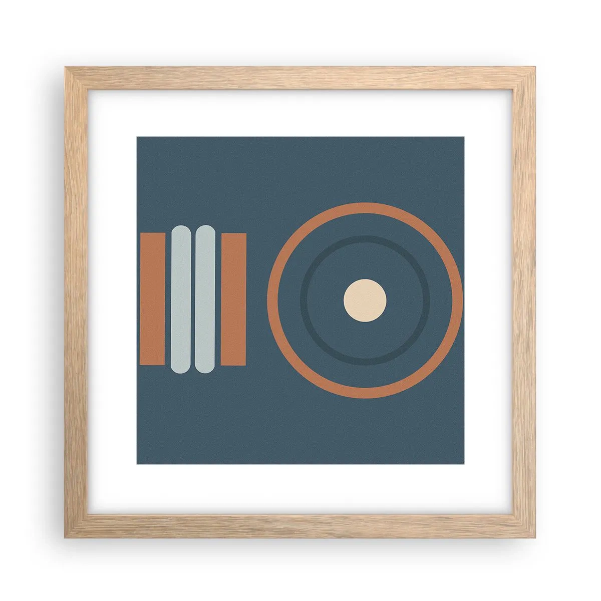 Affiche dans un chêne clair - Poster - Essence des choses - 30x30 cm