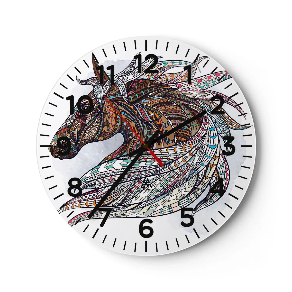 Horloge murale - Pendule murale - Destrier guerrier celtique - 40x40 cm