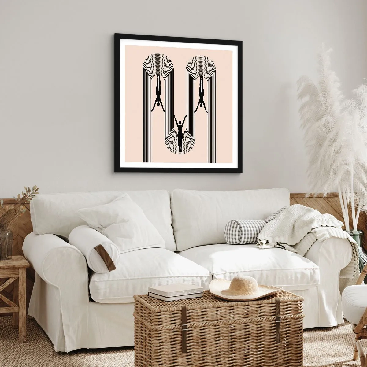 Affiche dans un cadre noir - Poster - Les jambes en l’air - 30x30 cm
