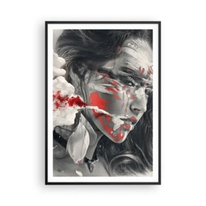 Affiche dans un cadre noir - Poster - Dans les fumées de l'absurde - 70x100 cm