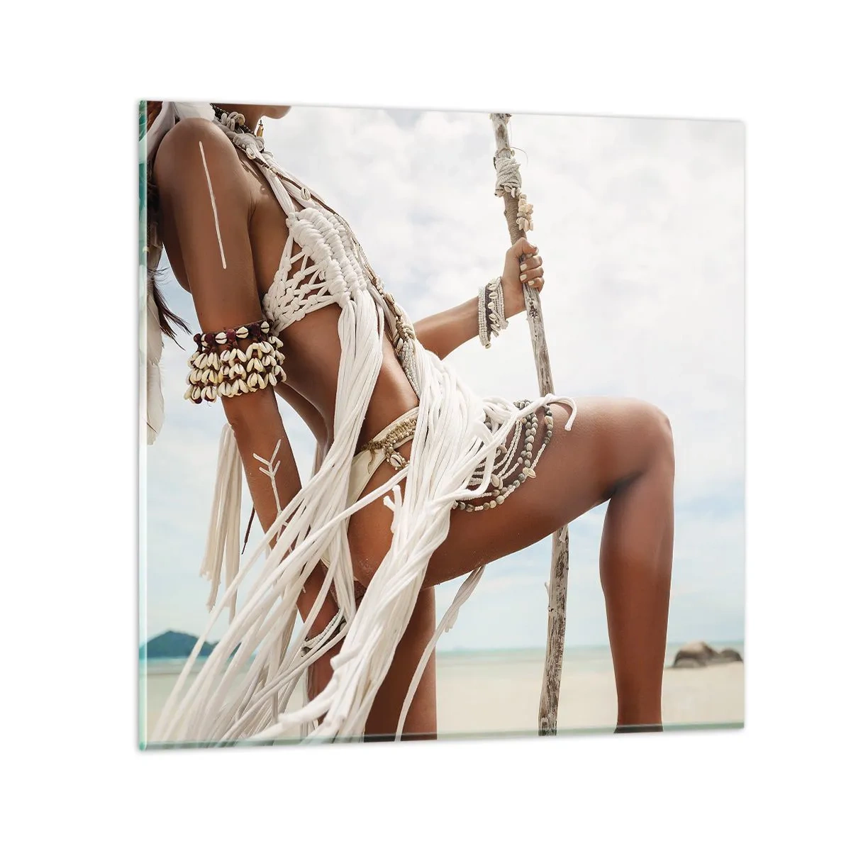 Impression sur verre - Image sur verre - Prêtresse du soleil - 50x50 cm