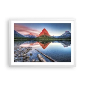 Affiche dans un cadre blanc - Poster - Chaleur et fraicheur - 70x50 cm