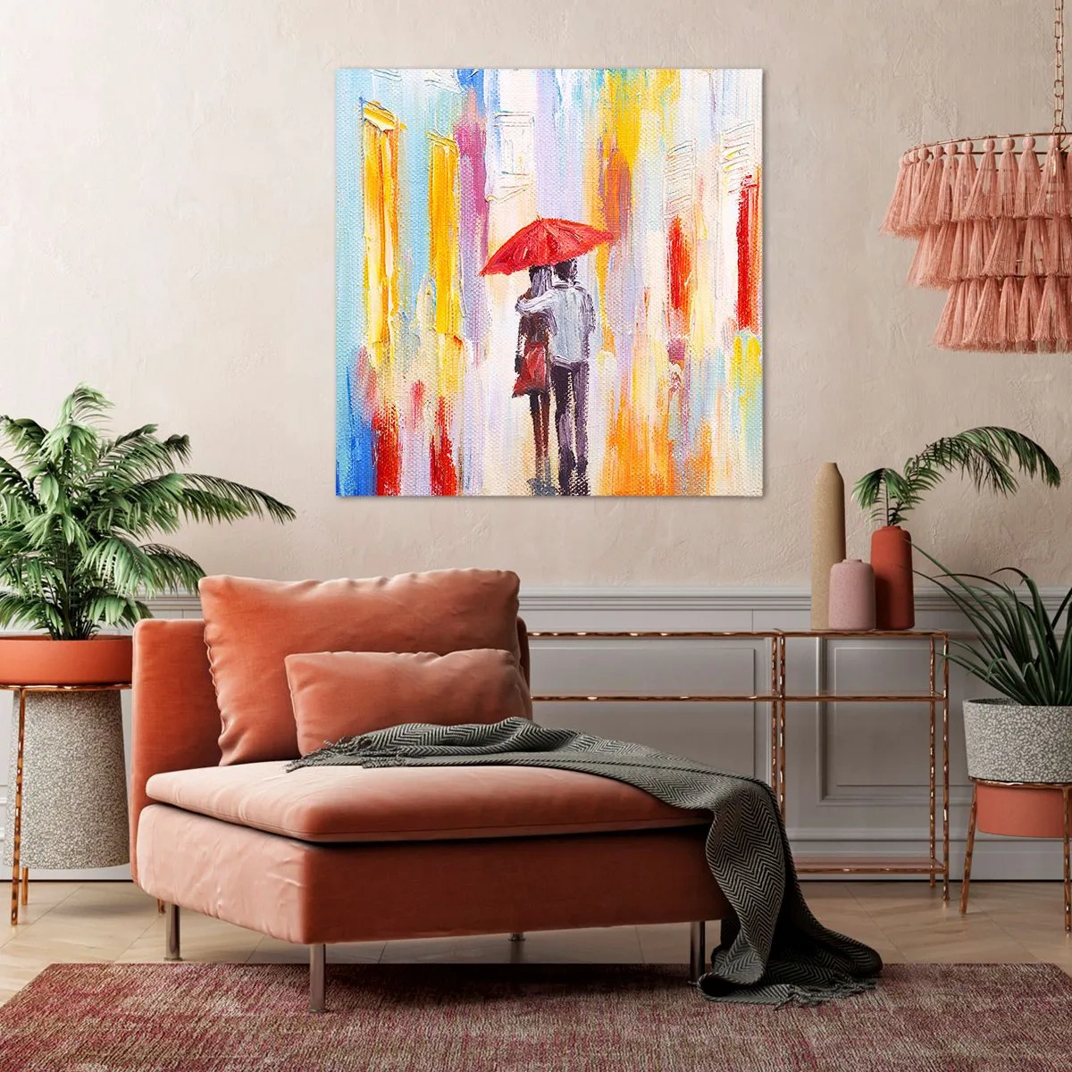 Impression sur toile - Image sur toile - Qu'il pleuve encore - 60x60 cm