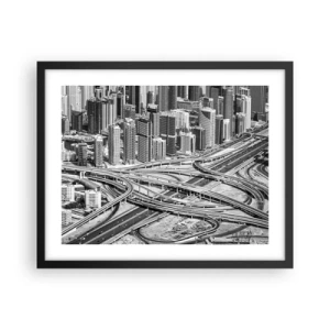 Affiche dans un cadre noir - Poster - Dubaï - la ville impossible - 50x40 cm
