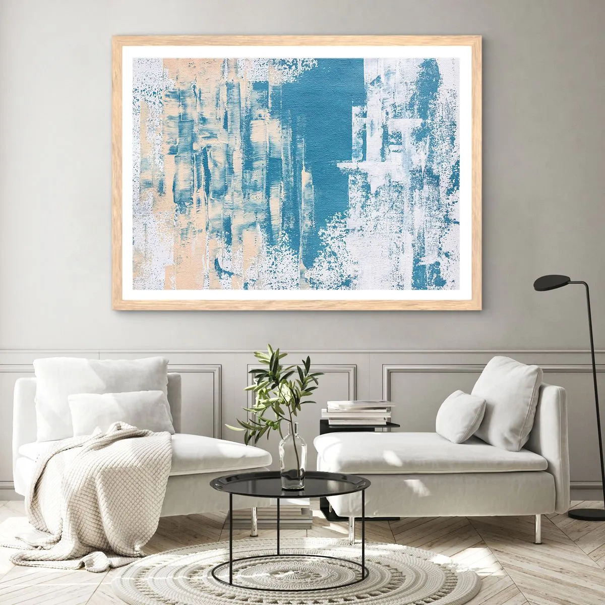 Affiche dans un chêne clair - Poster - À travers un iceberg - 100x70 cm