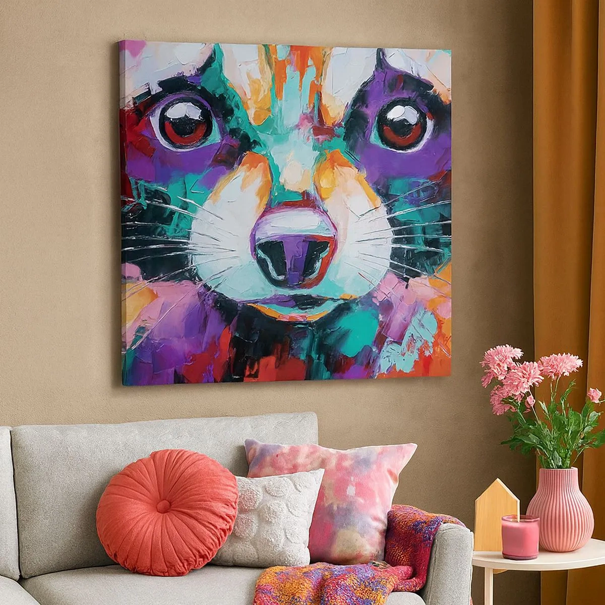 Impression sur toile - Image sur toile - Uniquement de belles émotions - 30x30 cm