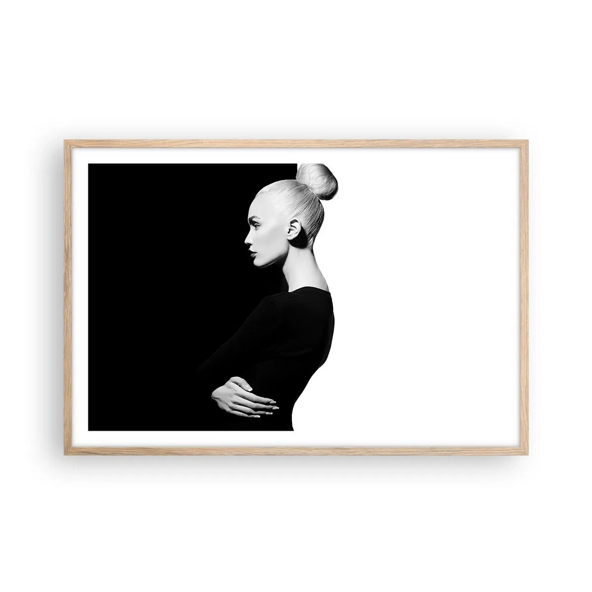 Affiche dans un chêne clair - Poster - Tout simplement une femme - 91x61 cm