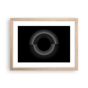 Affiche dans un chêne clair - Poster - Soleil noir - 40x30 cm