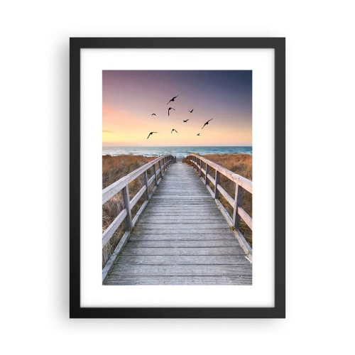 Affiche dans un cadre noir - Poster - Envol des espaces - 30x40 cm