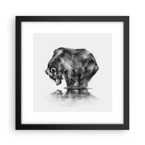 Affiche dans un cadre noir - Poster - Ravi de rencontrer quelqu'un de proche - 30x30 cm