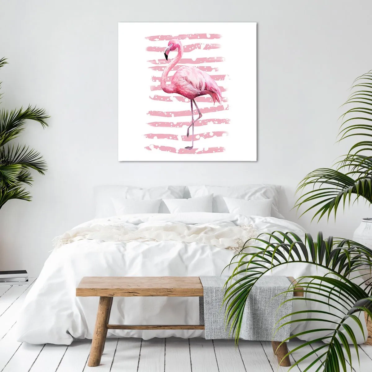Impression sur toile - Image sur toile - Avec dignité, bien qu'en rose - 70x70 cm