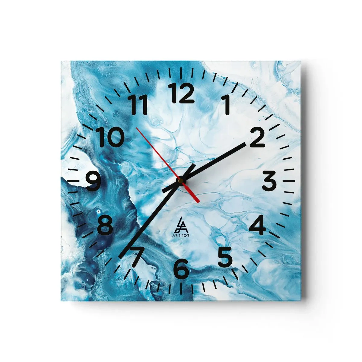 Horloge murale - Pendule murale - Concert de bleu - 40x40 cm