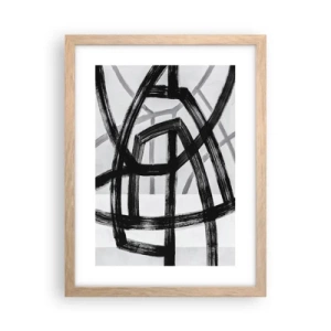 Affiche dans un chêne clair - Poster - Profondeur du bâtiment - 30x40 cm