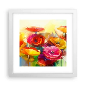 Affiche dans un cadre blanc - Poster - Pas seulement rouge - 30x30 cm