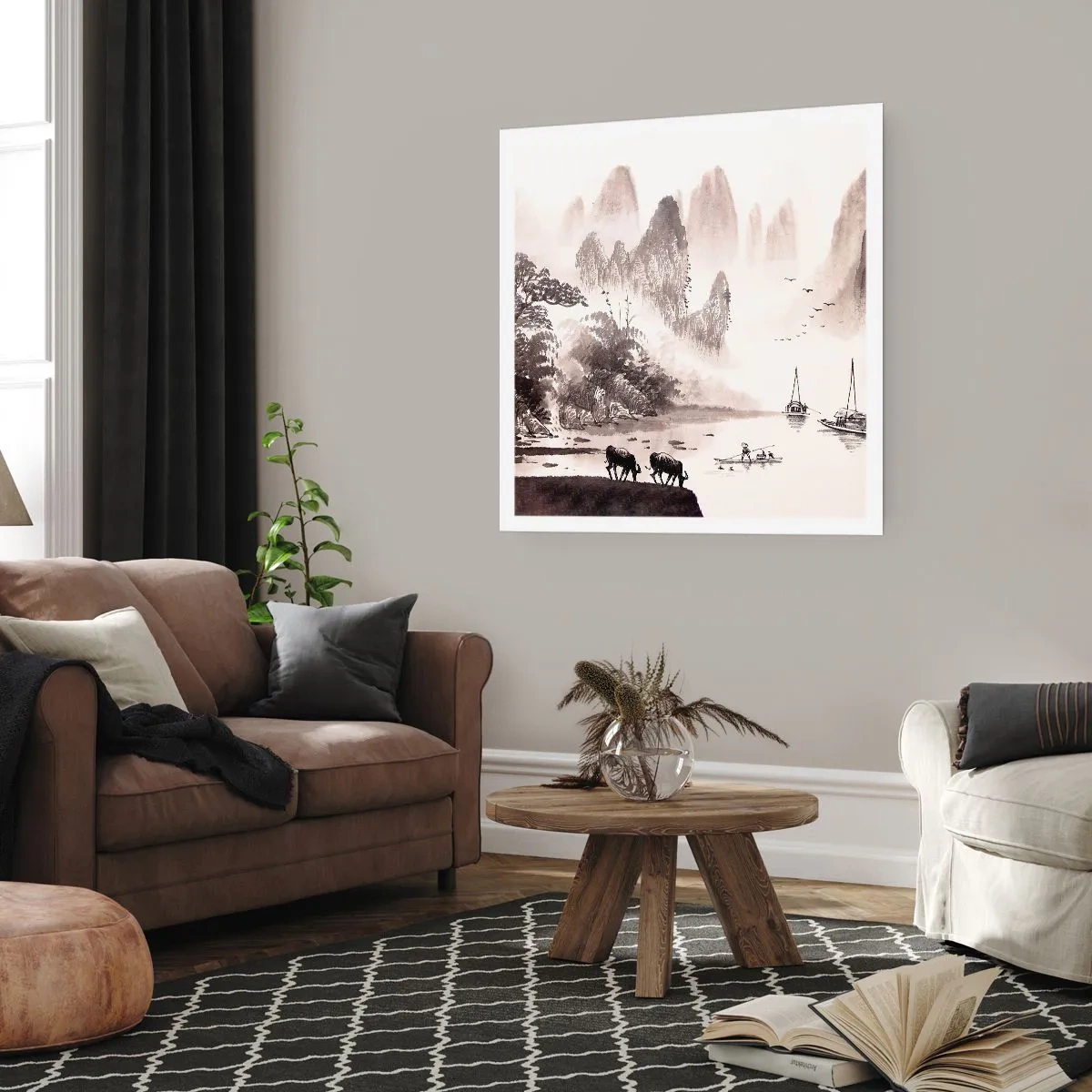 Affiche - Poster - Le quotidien exotique de l'Orient - 40x40 cm