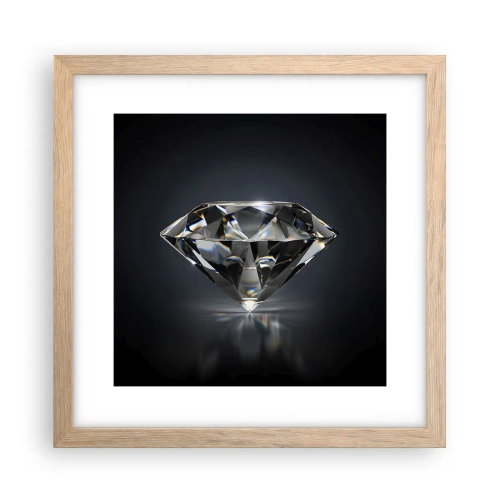 Affiche dans un chêne clair - Poster - La meilleure amie - 30x30 cm