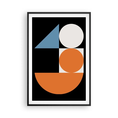 Affiche dans un cadre noir - Poster - Rangement de figures - 61x91 cm
