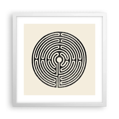 Affiche dans un cadre blanc - Poster - Ordre mystérieux - 40x40 cm