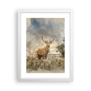 Affiche dans un cadre blanc - Poster - Dignité - force - majesté - 30x40 cm