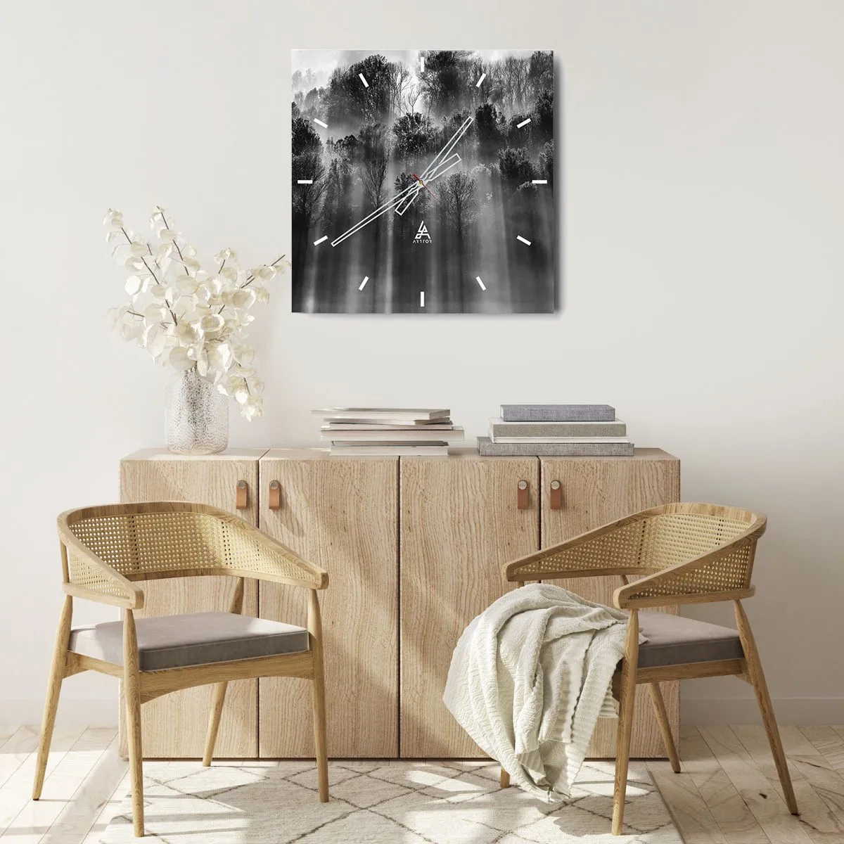 Horloge murale - Pendule murale - Dans les flots de lumière - 40x40 cm