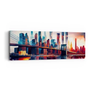 Impression sur toile - Image sur toile - New York onirique - 90x30 cm
