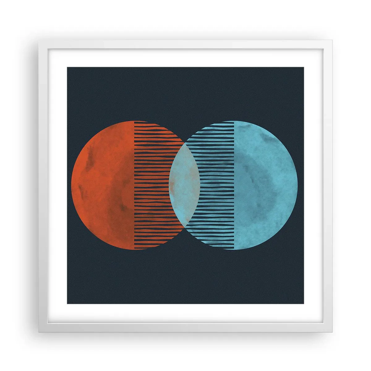 Affiche dans un cadre blanc - Poster - Fantaisie astronomique - 50x50 cm