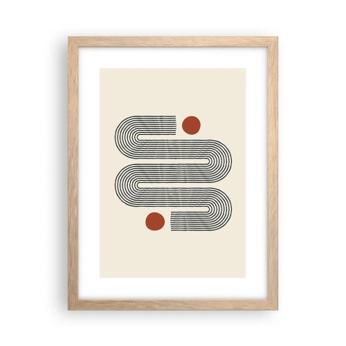 Affiche dans un chêne clair - Poster - Du début à la fin - 30x40 cm