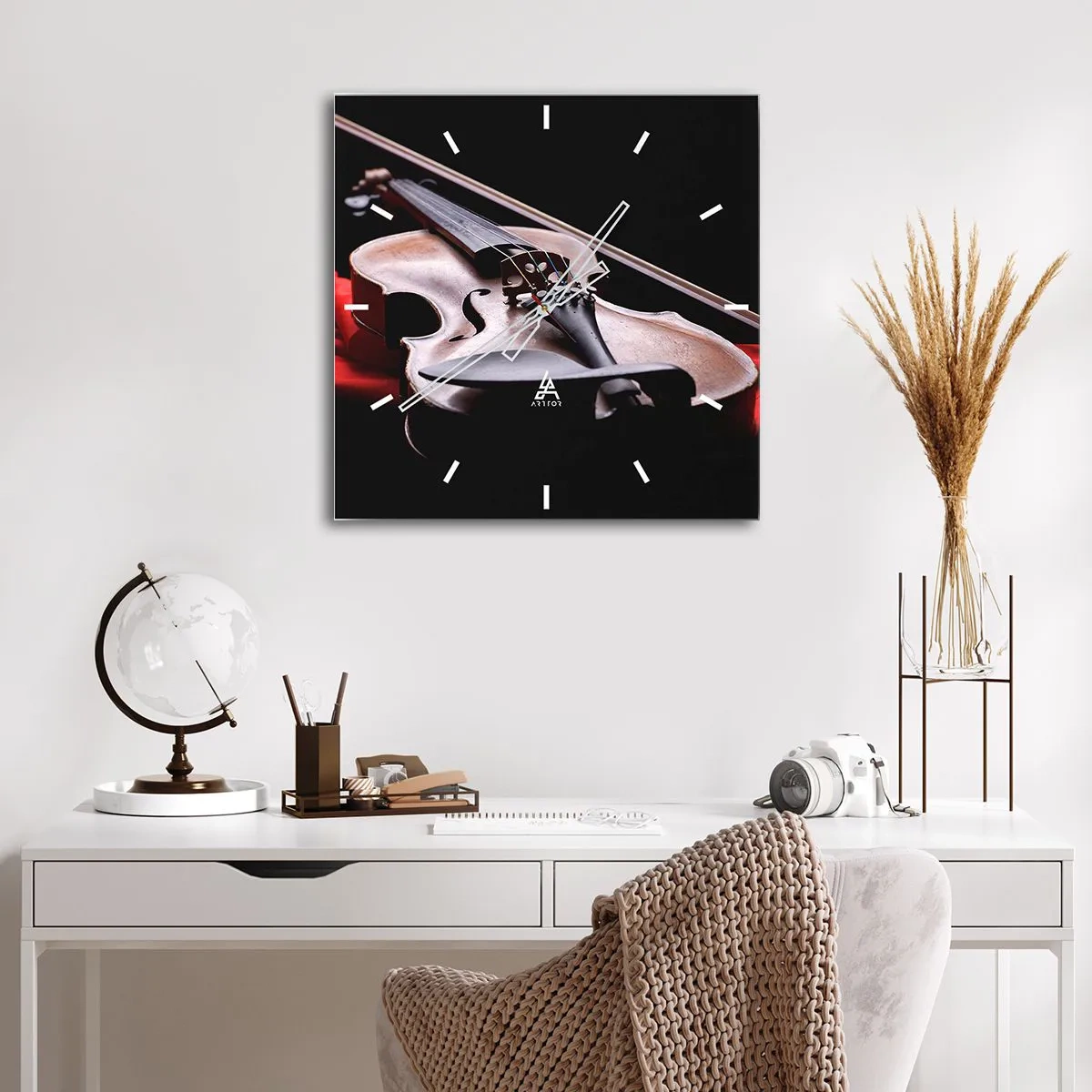 Horloge murale - Pendule murale - Musique des sentiments - 30x30 cm