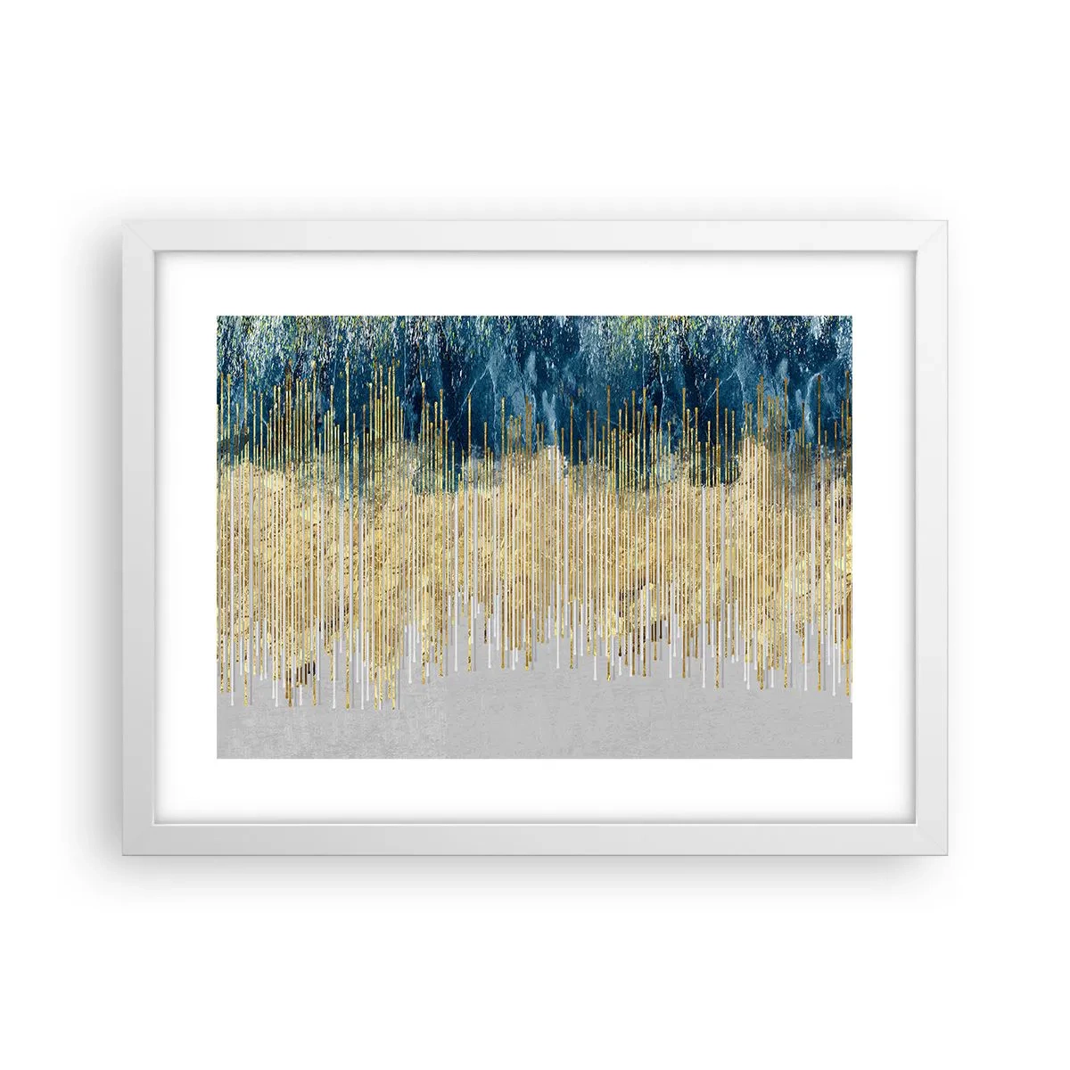 Affiche dans un cadre blanc - Poster - Bordure dorée - 40x30 cm