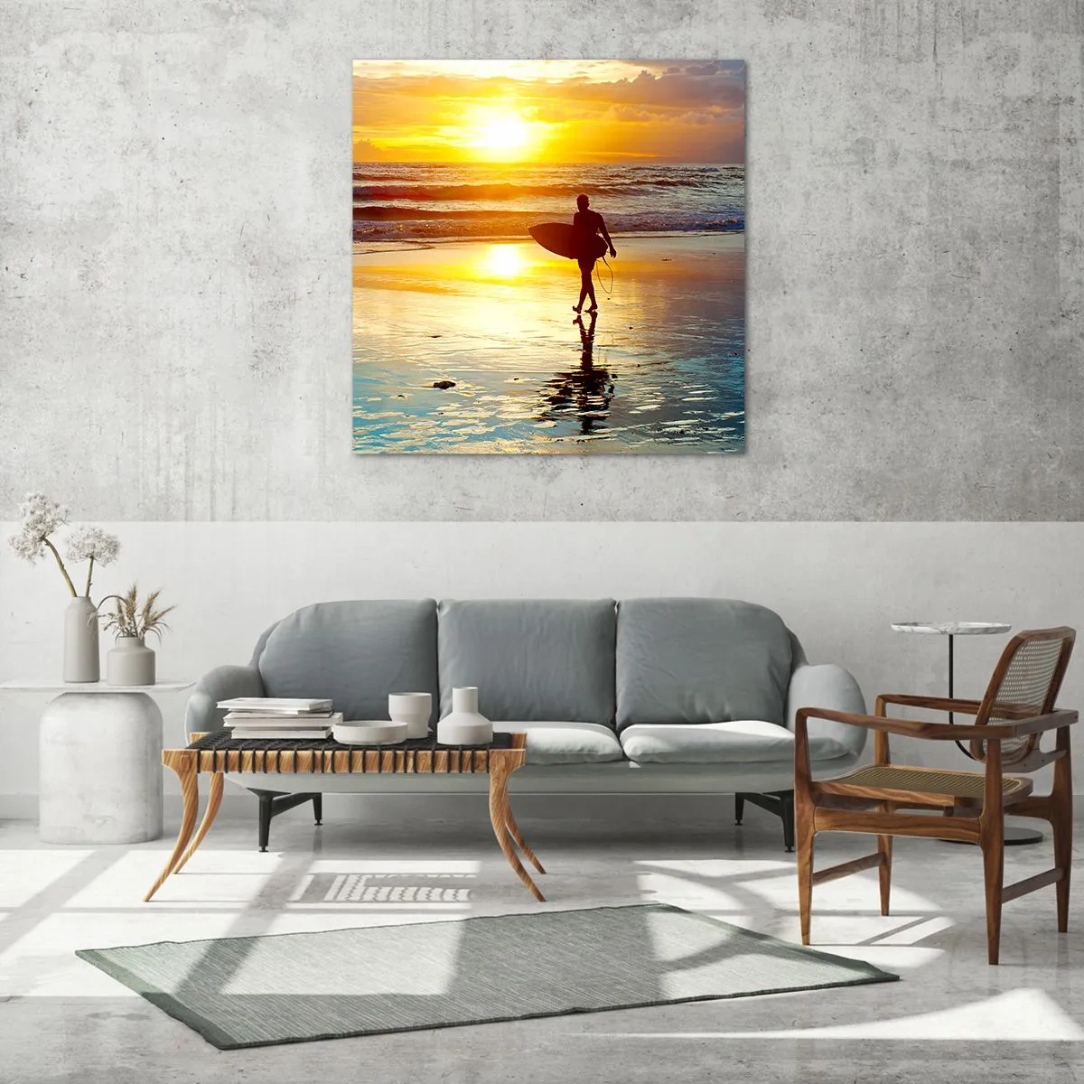 Impression sur verre - Image sur verre - Le retour du guerrier - 30x30 cm